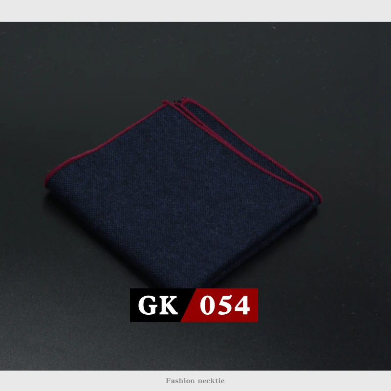 Classic Solid Color Wool Pocket Square for Men